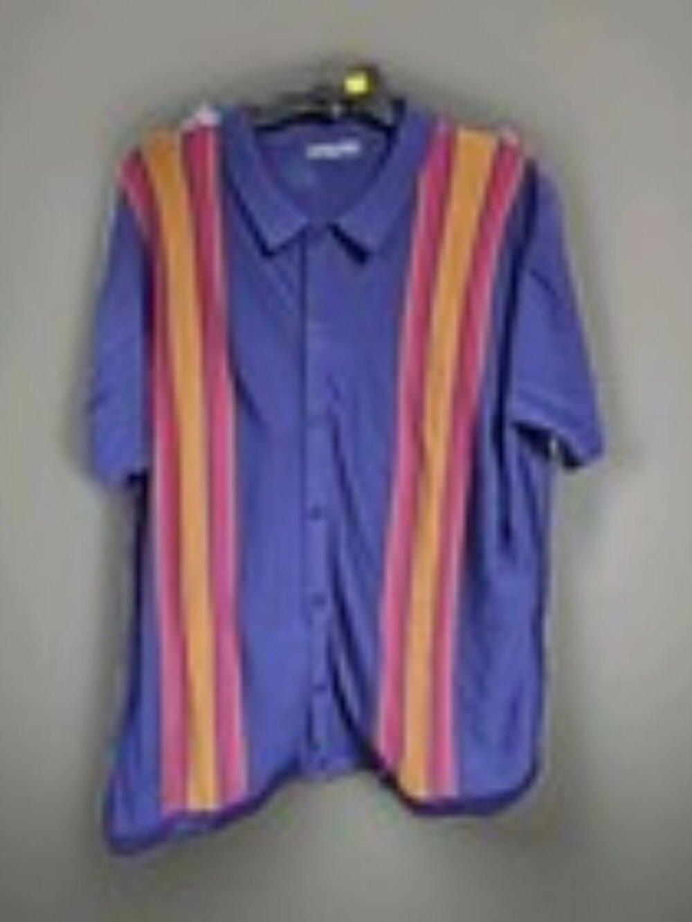 PJ Paul Jones Shirt Mens 3XL Blue Stripe Knit Polo Short Sleeve Bowling 50 Retro